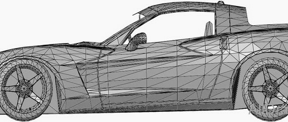 Chevrolets Corvette (2005) (Chevrolet Corvette (2005)) are drawings of the car
